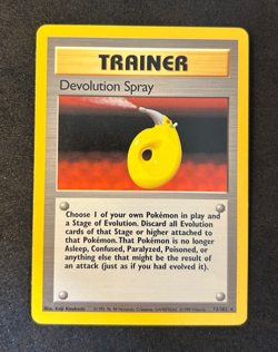 1999 POKEMON GAME BASE SET 72/102 DEVOLUTION SPRAY RARE - LP - Image 1