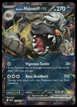Arven's Mabosstiff ex 139/182 Double Rare Destined Rivals Pokemon Holo Near Mint - Image 1