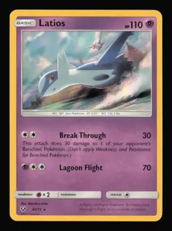 Latios 41/73 Holo R Shining Legends Pokemon NM - Image 1