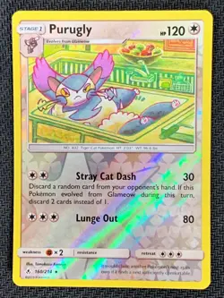 Purugly 160/214 Reverse Holo Unbroken Bonds Pokemon - Image 1