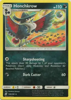 Honchkrow 130/236 S&M Unified Minds RARE PERFECT MINT! Pokemon - Image 1