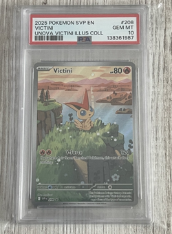 2025 POKEMON UNOVA VICTINI ILLUSTRATION COLLECTION PROMO #208 VICTINI PSA 10 - Image 1