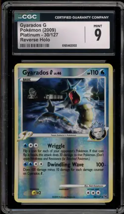 Pokemon Gyarados G Platinum Reverse Holo Rare #30 CGC 9 Mint - Image 1