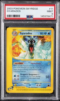2003 POKEMON SKYRIDGE #11 GYARADOS PSA 9 - Image 1