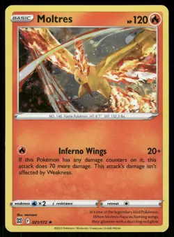 Pokemon Moltres (Cosmos Holo) 021/172 Miscellaneous Cards & Products P Holo LP - Image 1