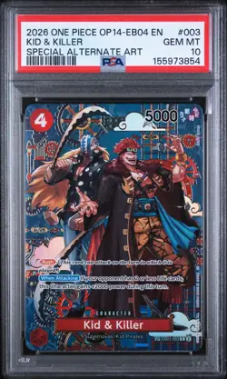 THE AZURE SEA'S SEVEN | SPECIAL ALTERNATE ART #003 KID & KILLER PSA 10 - Image 1