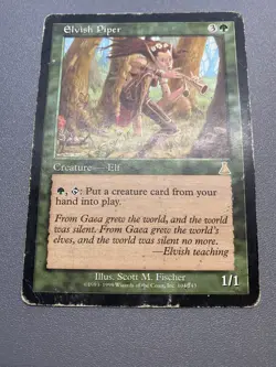 Elvish Piper 1993-1999 104/143 Rare MAGIC THE GATHERING HP - Image 1