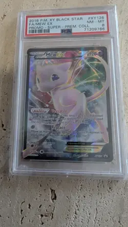 MEW EX XY126 PSA 8 XY BLACK STAR PROMO SUPER PREMIUM COLL POKEMON CARD ENGLISH - Image 1