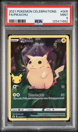 Pikachu 005 Celebrations Pokemon PSA 9 - Image 1