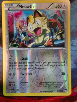 Meowth Reverse Holo - 88/114 - XY - Steam Siege - Common - LP - Image 1