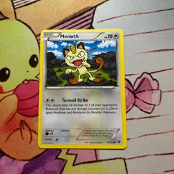 Meowth 74/124 Common Fates Collide Pokemon Lightly Played - Image 1