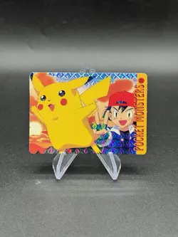 Ash Pikachu Variant Holo Pokemon Vintage Pocket Monster Vending Prism Sticker 25 - Image 1