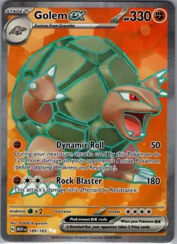 Golem ex 189/165 SV: Scarlet & Violet 151 - Pokemon Card - NM - Image 1