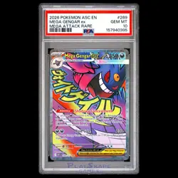Pokemon Card PSA 10 Mega Gengar ex 269/217 Ascended Heroes AR Attack Rare 2026 - Image 1