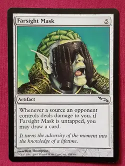 Magic The Gathering MIRRODIN FARSIGHT MASK artifact card MTG - Image 1