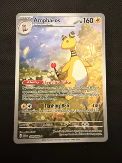 Pokemon TCG Ampharos Chaos Rising Illustration Rare 90/86 Near Mint - Image 1