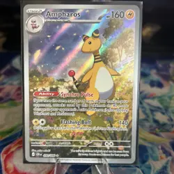 Pokemon TCG Ampharos Chaos Rising Illustration Rare 90/86 Near Mint - Image 1
