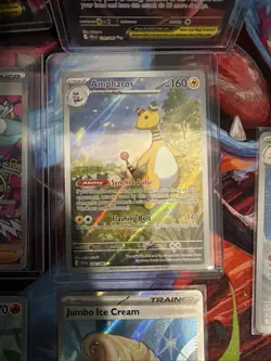 Pokemon TCG Ampharos Chaos Rising Illustration Rare 90/86 Near Mint - Image 1