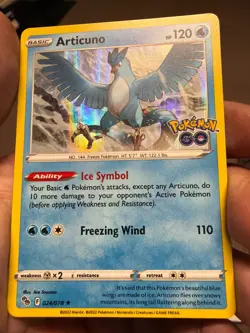 Pokemon TCG Articuno Pokemon Go 024/078 Holo Holo Rare - Image 1