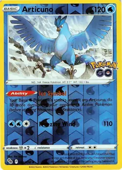 Articuno 024/078 REVERSE HOLO Pokemon GO NM - Image 1