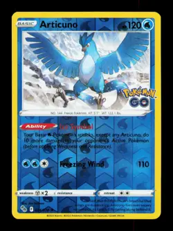 Articuno Reverse Holo Holo Rare Pokemon GO 024/078 NM - Image 1