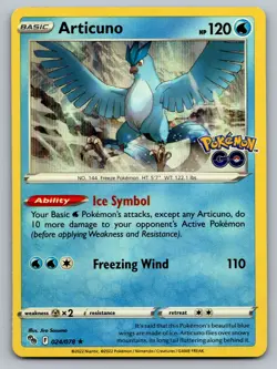 Articuno Holo Rare Pokemon GO 024/078 NM - Image 1