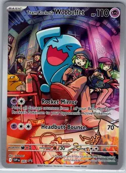 Team Rocket's Wobbuffet 203 SV: Scarlet & Violet Promo Cards - Pokemon Card - NM - Image 1