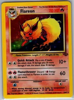 Flareon 3/64 Holo Jungle - Pokemon Card - NM - Image 1