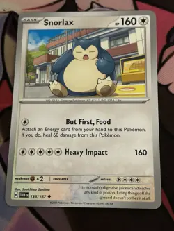 Snorlax - 136/167 - Non-Holo - Twilight Masquerade - NM/M Pokemon Card - Image 1