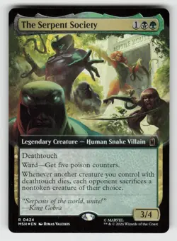 Foil The Serpent Society (Extended Art) 424 Rare Marvel Super Heroes Near Mint - Image 1
