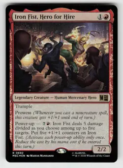 Foil Iron Fist, Hero for Hire 692 Rare Commander: Marvel Super Heroes Near Mint - Image 1