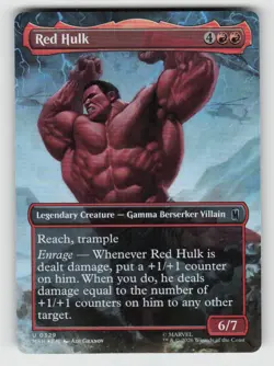 Foil Red Hulk (Borderless) 329 Uncommon Marvel Super Heroes Near Mint - Image 1