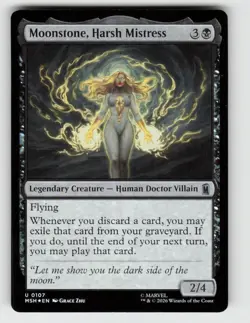 Foil Moonstone, Harsh Mistress 107 Uncommon Marvel Super Heroes Near Mint - Image 1