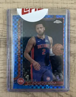 2025-26 Topps Chrome Cade Cunningham BLUE X-FRACTOR - IN HAND sealed from TOPPS - Image 1