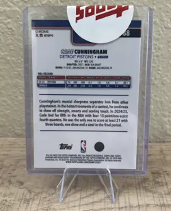 2025-26 Topps Chrome Cade Cunningham BLUE X-FRACTOR - IN HAND sealed from TOPPS - Image 3