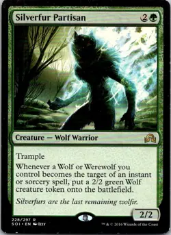 Magic the Gathering HP Silverfur Partisan Shadows over Innistrad MTG Free Ship! - Image 1