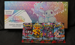 Pokemon TCG Prismatic Evolutions SPC’s SEALED + 2x RANDOM chaos rising boosters - Image 1