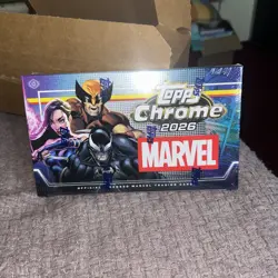 New/Sealed 2026 Topps Chrome Marvel Comics Hobby Box in Hand - Image 1