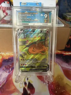 Pokemon TCG Charizard V SWSH260 Black Star Promo Holo ACE 9 Mint - Image 1