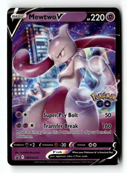 Pokemon Card Mewtwo V Holo LP SWSH: Sword & Shield Promo Cards SWSH223 - Image 1