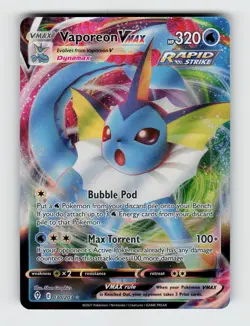 Vaporeon VMAX 030/203 Holo VMAX Rare Evolving Skies Pokemon 2021 Near Mint - Image 1