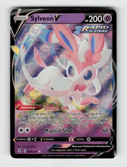 Sylveon V 074/203 Holo V Rare Evolving Skies Pokemon 2021 Lightly Played - Image 1
