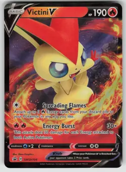 Victini V SWSH104 Holo Promo Sword & Shield Promo Pokemon Near Mint - Image 1