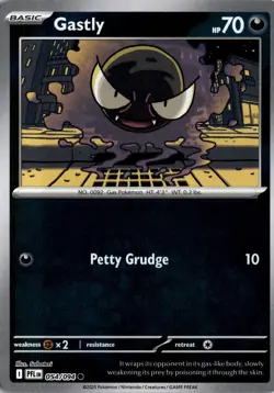 Gastly 054/094 Reverse Holo ME02: Phantasmal Flames Pokemon Card TCG - Image 1