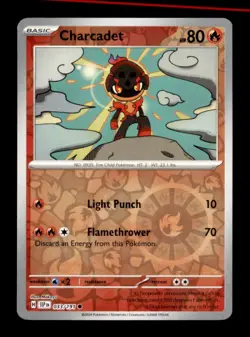 Pokemon TCG SV08: Surging Sparks Charcadet Reverse Holo - Image 1