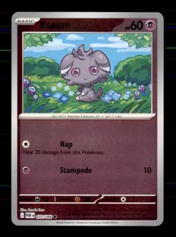 Espurr 033/088 Common Perfect Order Pokemon Reverse Holo Near Mint - Image 1