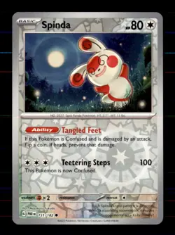 Spinda 151/182 Common Paradox Rift Pokemon Reverse Holo Near Mint - Image 1