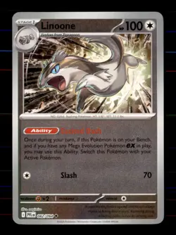 Linoone 082/094 Uncommon Phantasmal Flames Pokemon Reverse Holo Near Mint - Image 1