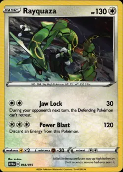RAYQUAZA 014/015 Pokemon Card McDonald's Promos 2024 Near Mint - Image 1