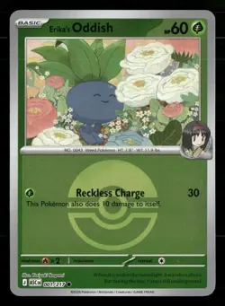 Erika's Oddish (Poke Ball) 001/217 Holo Ascended Heroes Pokemon Reverse Holo LP - Image 1